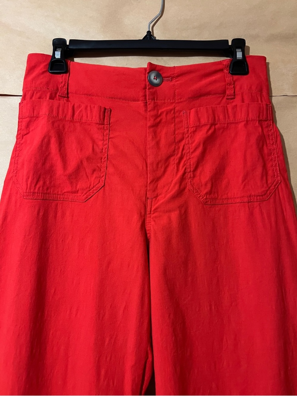 Anthropologie | Maeve The Colette Pants Linen Blend Wide Leg Red Size 26 - Picture 5 of 11